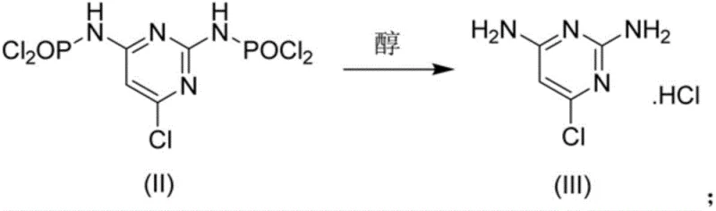 Alcoholysis of the intermediate to form the hydrochloride salt and phosphate ester
