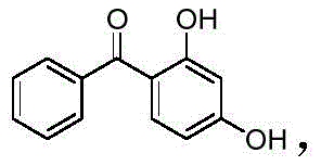 Chemical structure of 2,4-Dihydroxybenzophenone (UV-0), a key UV absorber
