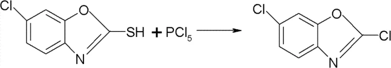 Reaction of 2-sulfhydryl-6-chlorobenzoxazole with PCl5 showing safety risks
