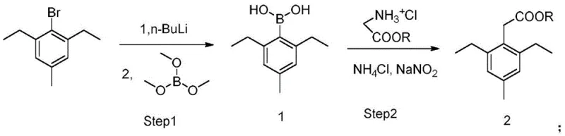 Novel Boronic Acid Coupling Route for 2,6-Diethyl-4-Methyl Phenylacetate