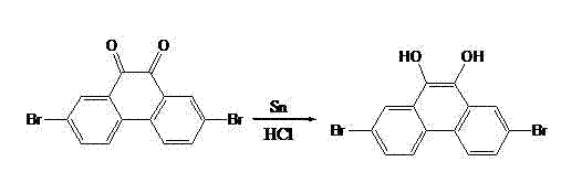 Step 2: Reduction of the quinone intermediate using Sn and HCl to form the dihydroxy derivative