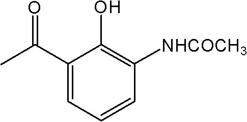Chemical structure of 2-acetamido-6-acetylphenol, the key intermediate for Pranlukast