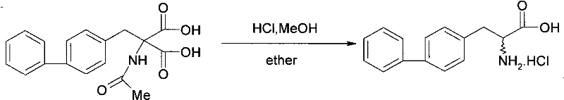First step of the conventional synthesis route showing inefficient reagent usage