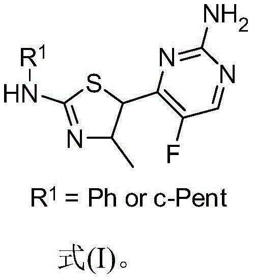 General structural formula of the 2-aminothiazole pyrimidine CDK2 inhibitor intermediate