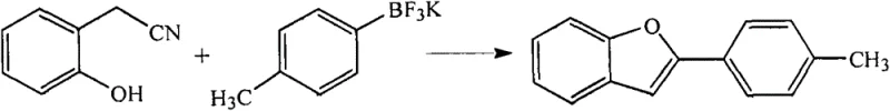 Specific synthesis example of 2-(p-tolyl)benzofuran demonstrating high yield
