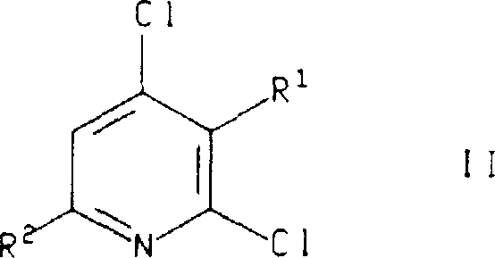 Structure of Formula II 2,4-dichloropyridine starting material