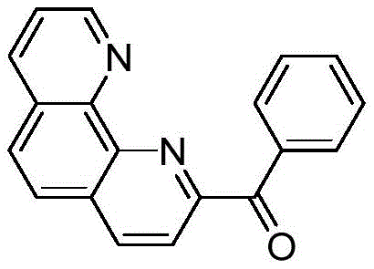 Chemical structure of 2-benzoyl-1,10-phenanthroline showing the phenanthroline core and benzoyl group