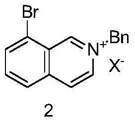 Quaternization reaction of 8-bromoisoquinoline with benzyl bromide