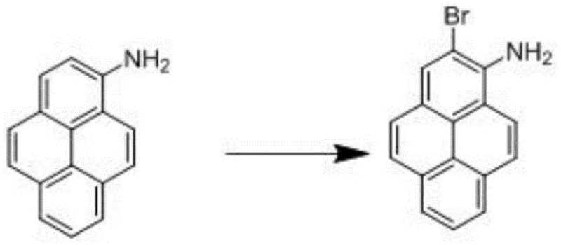 Bromination of 1-aminopyrene to form 1-amino-2-bromopyrene using NBS or dibromohydantoin