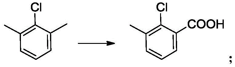 Core catalytic oxidation mechanism converting 2,6-dimethylchlorobenzene to 2-chloro-3-methylbenzoic acid