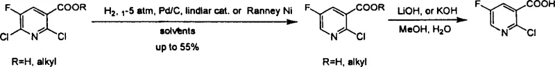 Previous selective dechlorination attempt showing limitations in yield and purification