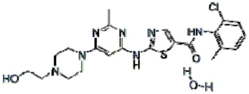 Chemical structure of Dasatinib showing the position of the 2-chloro-6-methylaniline moiety