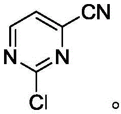 Chemical structure of the key intermediate 2-chloro-4-cyanopyrimidine