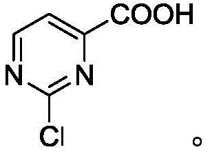 Chemical structure of the final product 2-chloropyrimidine-4-carboxylic acid