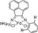 General structural formula of the specialized Pd complex catalyst used in the synthesis