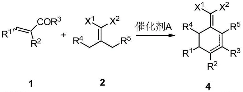 One-pot reaction scheme demonstrating direct conversion to 2-(cyclohexenylene) malonic acid derivative without intermediate isolation
