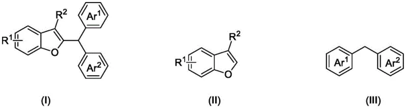 General reaction scheme for the synthesis of 2-diarylmethylbenzofurans using FeCl2 and DDQ
