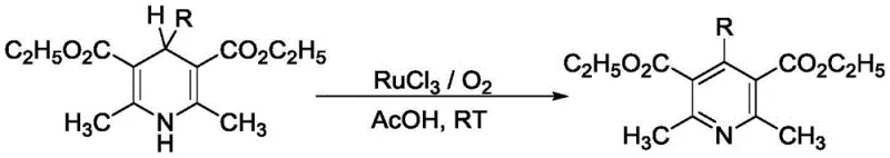 Prior art reaction using RuCl3 catalyst for pyridine synthesis