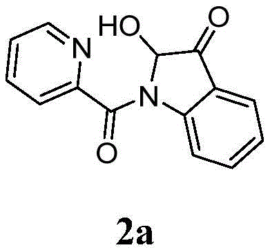 Chemical structure of 2-hydroxy-indol-3-one derivative 2a showing the core scaffold