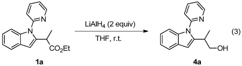 Derivatization of indole ester to alcohol showing downstream versatility