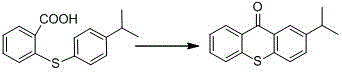 Cyclization of 2-(4-isopropylphenylthio)benzoic acid to 2-isopropyl thioxanthone