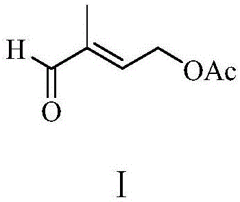 Chemical structure of 2-methyl-4-acetoxyl-2-butenal (I)