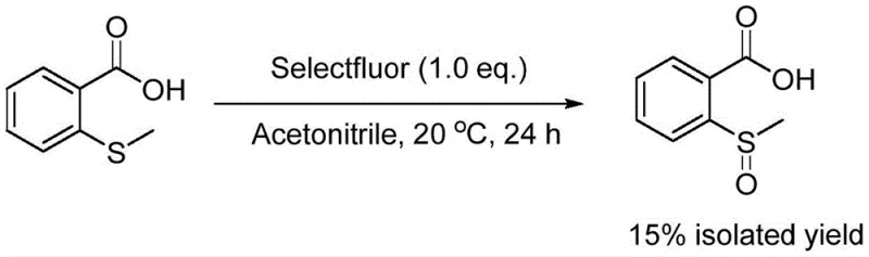 Comparison of solvent effects showing low yield in acetonitrile versus high yield in methanol
