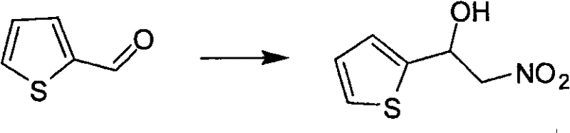 Specific example of thiophene-2-carbaldehyde reacting to form the corresponding nitro alcohol with high yield