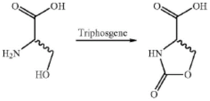 Alternative conventional route using triphosgene with moderate yield and complex workup