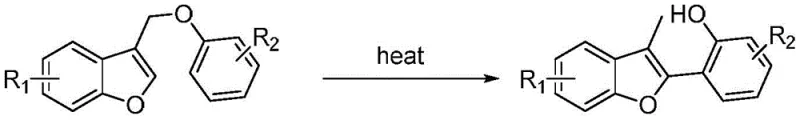 General reaction scheme for catalyst-free synthesis of 2-phenyl-3-methylbenzofuran