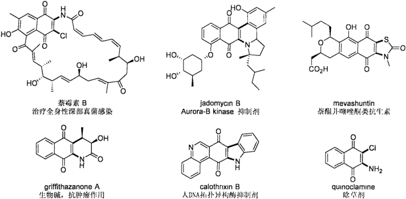 Bioactive natural products containing 2,3-difunctionalized naphthoquinone structures
