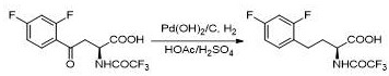 Conventional acidic hydrogenation method requiring strong acid solvents
