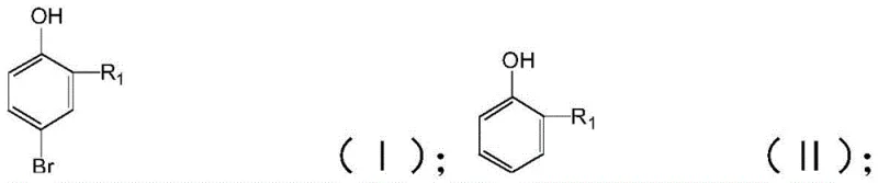 General reaction scheme showing the conversion of 2-substituent phenol to 2-substituent-4-bromophenol using NBS