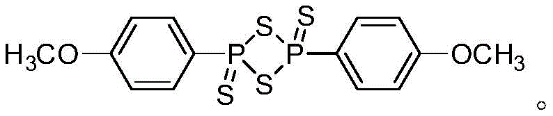 Chemical structure of Lawesson's reagent used as the thionating agent