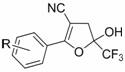 Structure of 5-hydroxy-2-phenyl-5-(trifluoromethyl)-4,5-dihydrofuran-3-carbonitrile intermediates