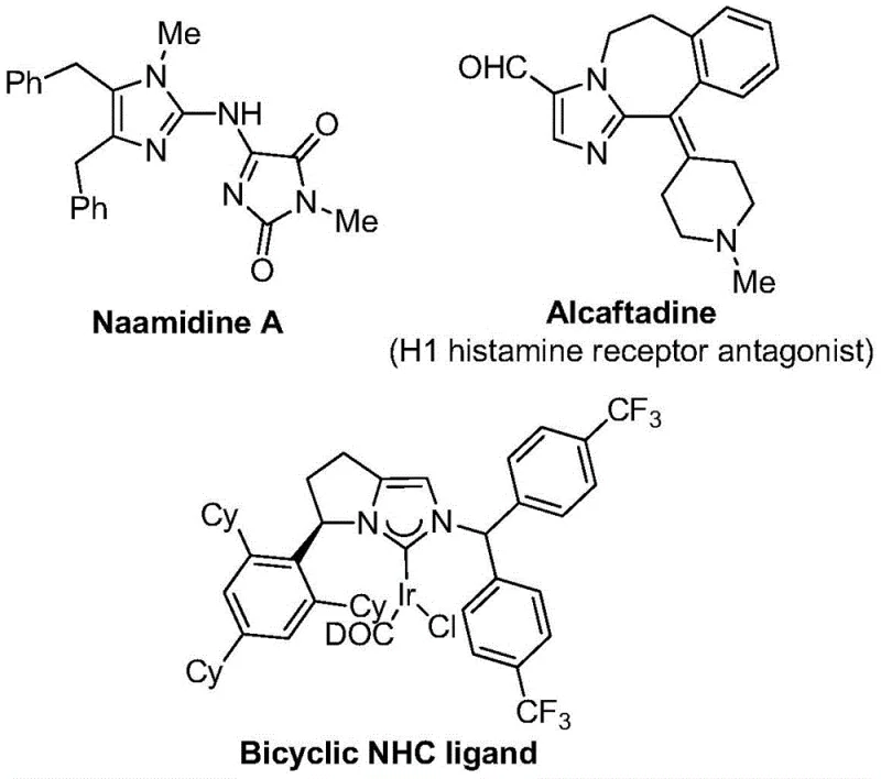 Examples of biologically active imidazole-containing molecules demonstrating the pharmaceutical relevance of the scaffold