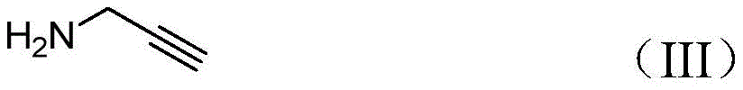 Chemical structure of propargylamine (III) showing H₂N-C≡CH group