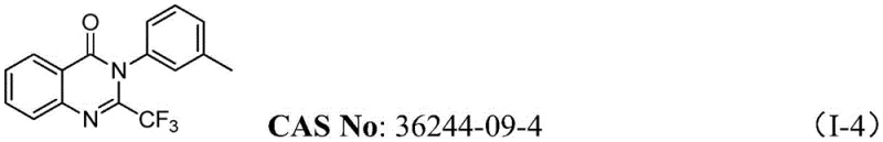 Chemical structure of specific quinazolinone derivative I-4 with CAS number 36244-09-4
