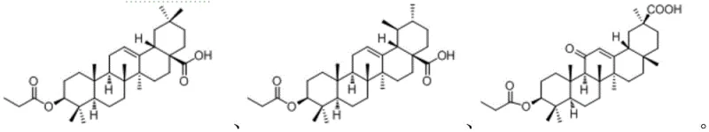 Starting materials including 3-propionyloxy-oleanolic, ursolic, and glycyrrhetinic acids