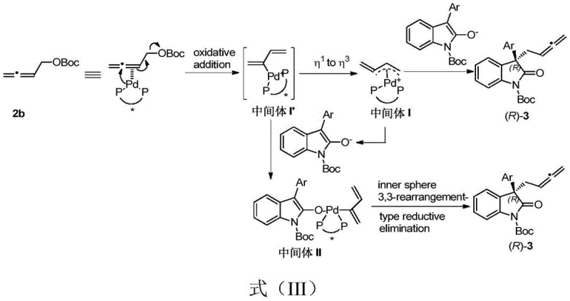 Proposed catalytic mechanism showing oxidative addition and reductive elimination steps