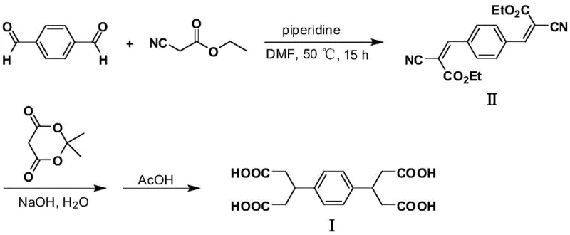 Conventional synthesis route using ethyl cyanoacetate and Meldrum's acid