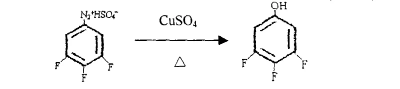 Reaction scheme for Step 3: Hydrolysis of the diazonium salt to form 3,4,5-trifluorophenol