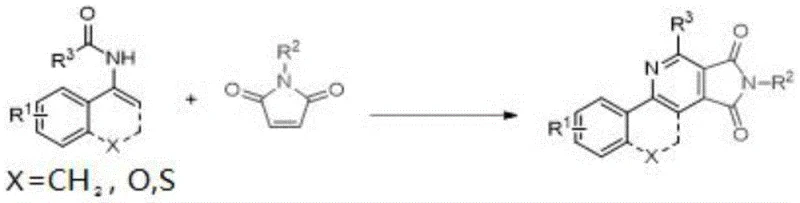 General reaction scheme showing Lewis acid-promoted [4+2] cyclization of enamide and maleimide