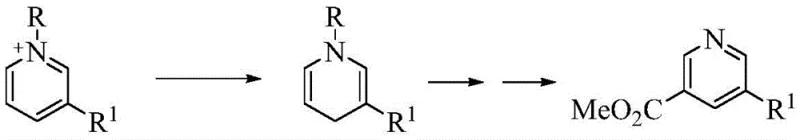 Prior art synthesis route by Bennasar involving multiple steps including acylation and oxidation