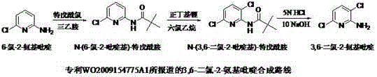 Conventional synthesis route showing lithiation with n-BuLi at -78C and subsequent chlorination