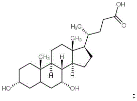 Chemical structure of Chenodeoxycholic acid substrate