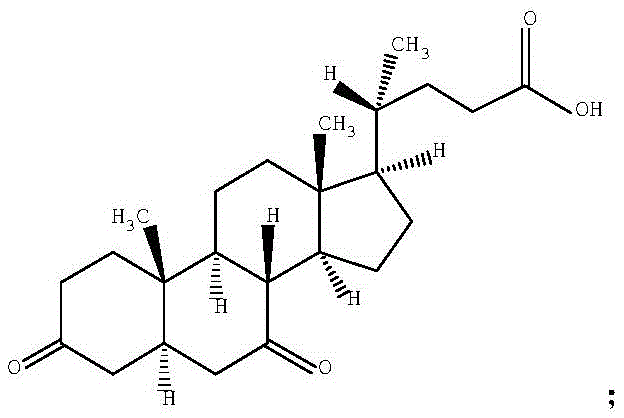 Chemical structure of 3 7-diketocholanic acid product
