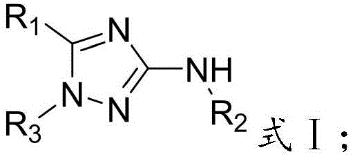 General chemical structure of 3-amino-1,2,4-triazole derivatives showing variable R groups