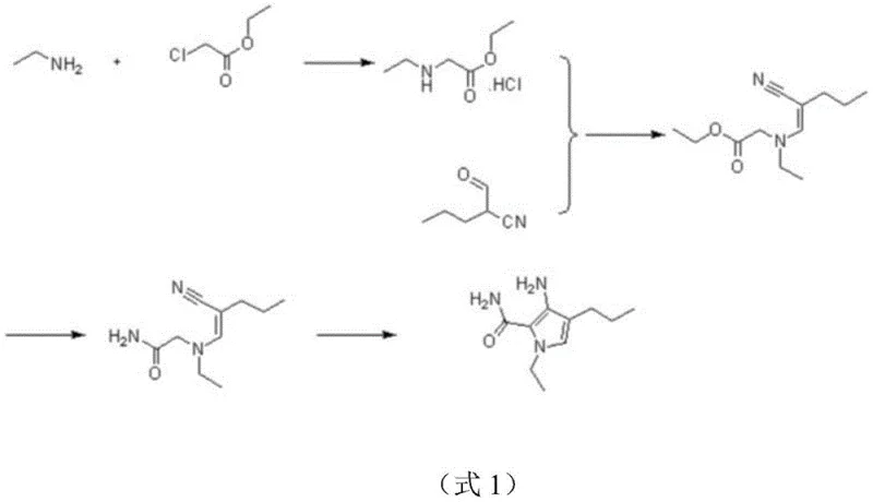 Prior art synthetic route using ethyl chloroacetate showing ester aminolysis side reactions