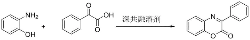 General reaction scheme for the synthesis of 3-aryl-2H-benzo[b][1,4]benzoxazine-2-one using deep eutectic solvent